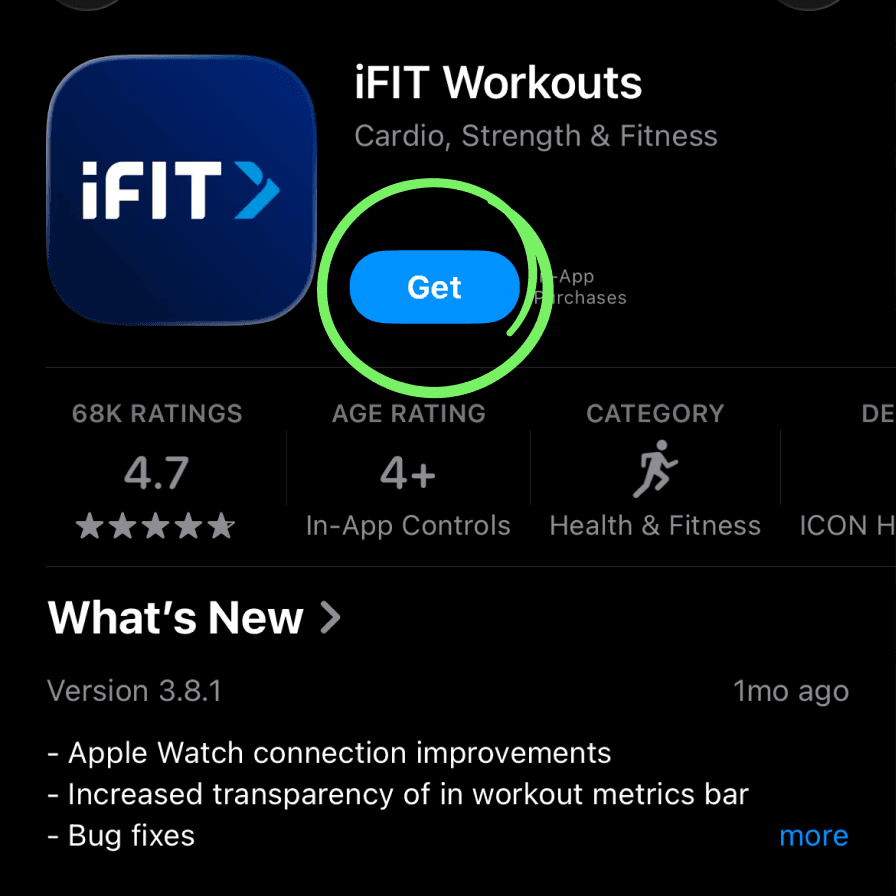 Download the iFIT app