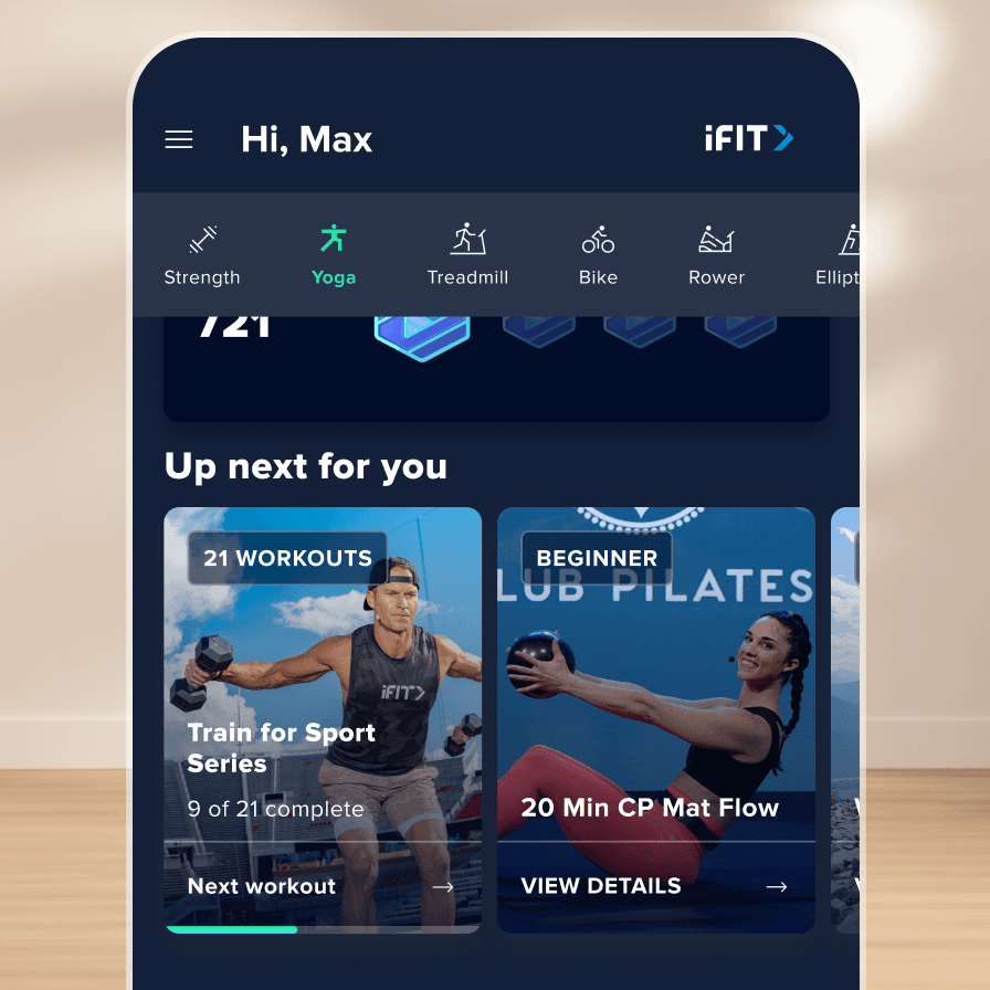Complete your account. Start training today.