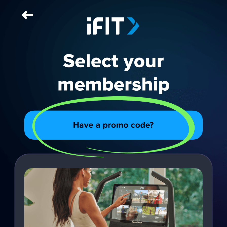 Select “Have a promo code?”
